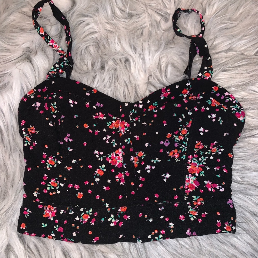 Bethany Mota floral crop top